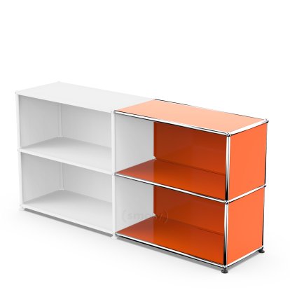 USM Haller Anbaupaket Horizontal 2, Reinorange RAL 2004, 35 cm