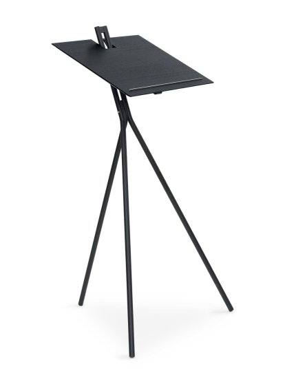 Notos Stehtisch, Esche schwarz gebeizt / schwarz RAL 9005