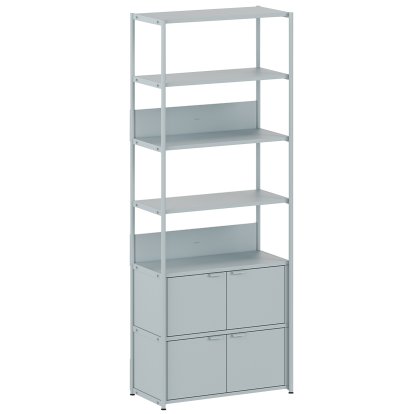 Unit Regal Stahl, 215 m , 2 x Doppeltür, Blassblau