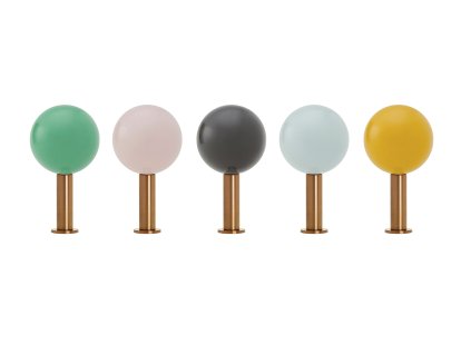 Dots Wandhaken 5er Set, Farbmix 