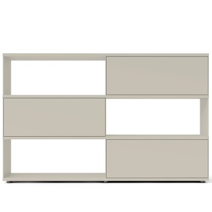Flow Q Highboard, 200 cm, 126,7 cm (3 Klappen), Silk