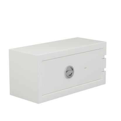 Balzsafe Connect Tresor für USM Haller Regale, 75 cm x 35 cm x 35 cm, Reinweiß RAL 9010, Schlüsselschloss
