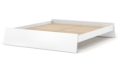 Stockholm Bett, 180 x 200 cm, Weiß, Ohne Kopfteil, Mit Lattenrost