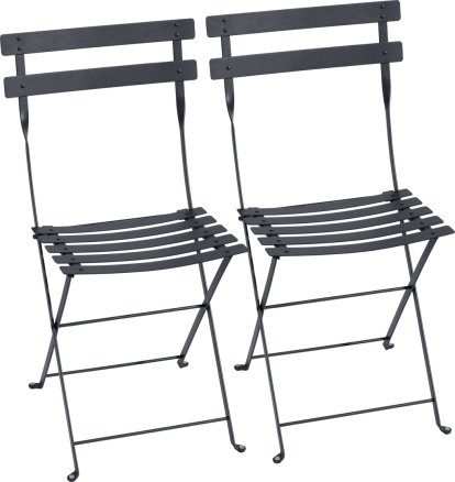 Bistro Klappstuhl 2er-Set, Anthrazit