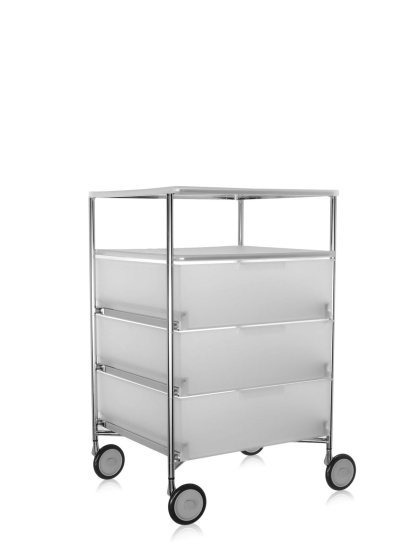 Mobil Container, 3 Schub - 1 Fach, Opal, Eisfarben