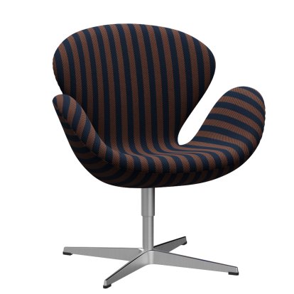 Swan Chair, Sonderhöhe 48 cm, Voulez-vous, 007 - Navy blue / terracotta