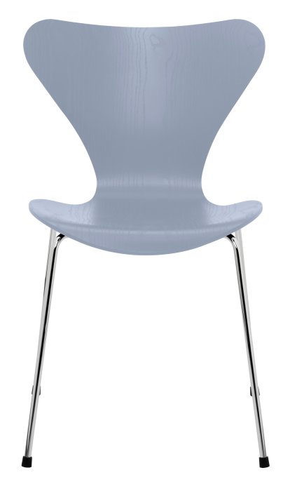 Serie 7 Stuhl 3107, Gefärbte Esche, Lavender Blue, Chrome
