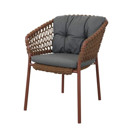 Ocean Stuhl, Open soft Rope – Umber brown, AirTouch - Grey