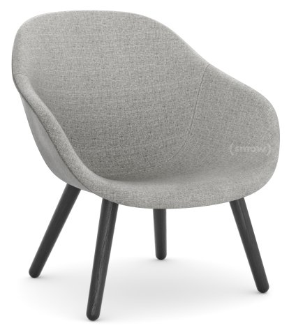 About A Lounge Chair Low AAL 82 Loungestuhl, Hallingdal 116 - warmgrau, Eiche schwarz lackiert, Ohne Sitzkissen