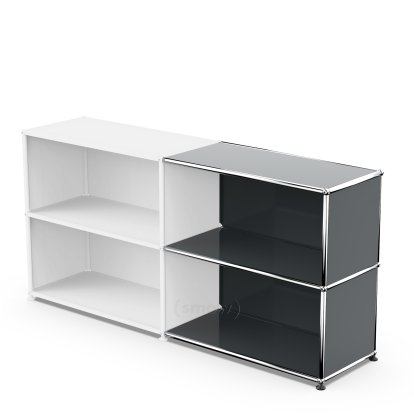 USM Haller Anbaupaket Horizontal 2, Anthrazitgrau RAL 7016, 35 cm