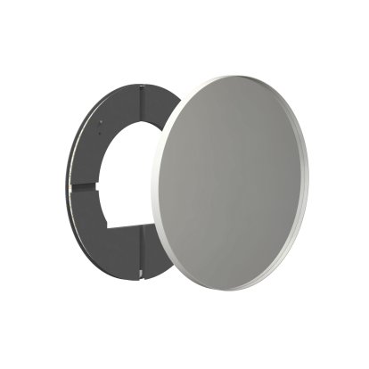 Unu Spiegel mit LED Beleuchtung rund (Set), ø 60 cm, Weiß matt