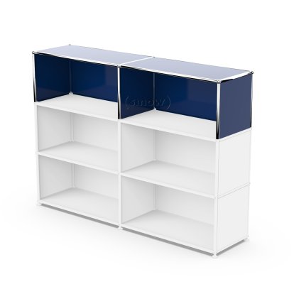 USM Haller Anbaupaket Vertikal 2, Stahlblau RAL 5011, 35 cm