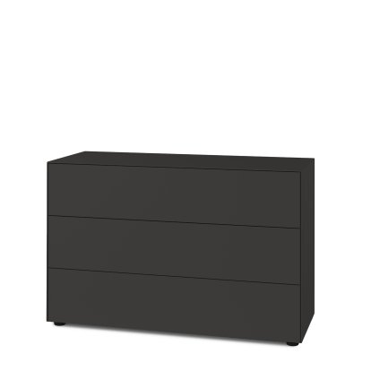 Nex Pur Box 2.0 mit Schubkästen, 48 cm, H 75 cm (3 Schubkästen) x B 120 cm, Graphit