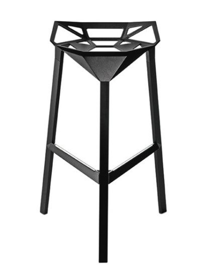 Stool_One Hocker, 770 mm Barhöhe, Schwarz matt (5130)