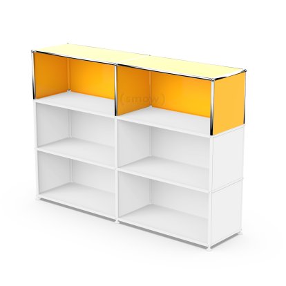 USM Haller Anbaupaket Vertikal 2, Goldgelb RAL 1004, 35 cm