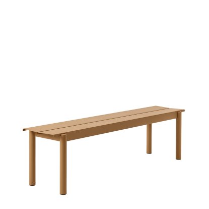 Linear Steel Bank, L 170 x B 39 cm, Burnt orange