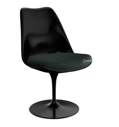 Saarinen Tulip Stuhl, drehbar, Sitzkissen, schwarz, Cactus (Eva 169)