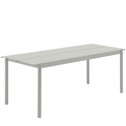 Linear Steel Tisch, L 200 x B 75 cm, Grey