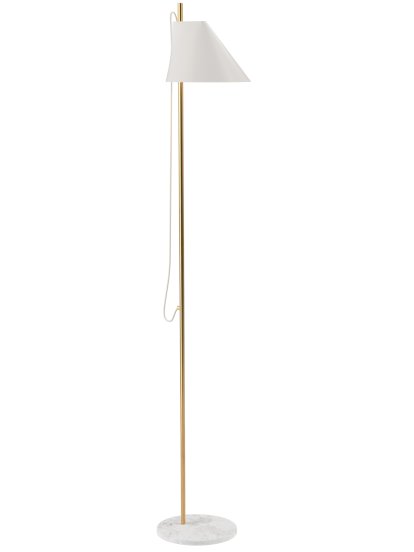 Yuh Stehleuchte, Weiß/Messing