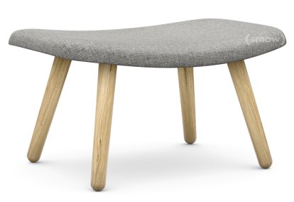 About A Lounge Ottoman AAL 03, Hallingdal 116 - warmgrau, Eiche lackiert