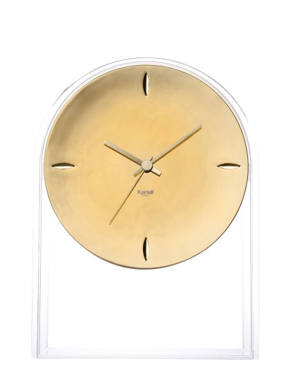 L'Air du Temps Tischuhr, Glasklar/gold