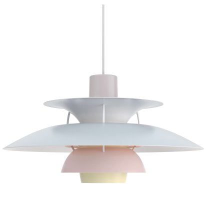 PH 5 500 Pendelleuchte, Pastell austerngrau blau rosa