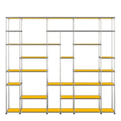 USM Haller Wohnzimmer Regal XXL, Goldgelb RAL 1004