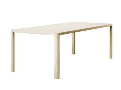 1140 Tisch, L 220 x B 100 cm, Eiche aufgehellt, Aluminium poliert