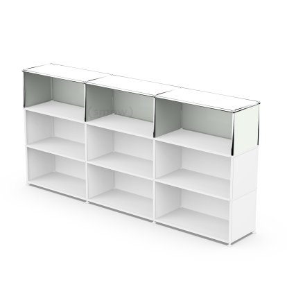 USM Haller Anbaupaket Vertikal 3, Lichtgrau RAL 7035, 35 cm