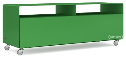 TV Lowboard R 109, Einfarbig, Maigrün (RAL 6017), Industrierollen