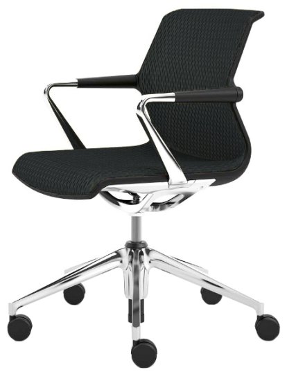 Unix Chair Fünfsternfuß, Diamond Mesh asphalt, Basic dark