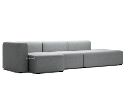 Mags Sofa mit Récamière, Armlehne links, Hallingdal 130 - hellgrau