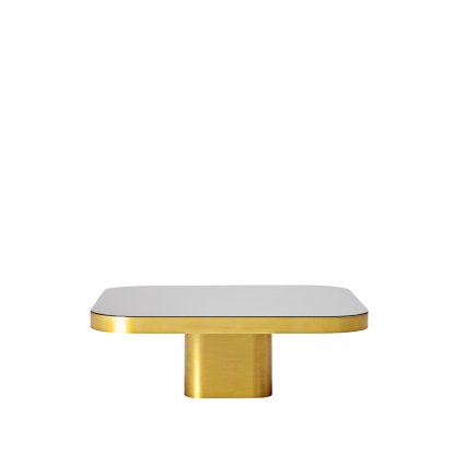 Bow Couchtisch, Messing natur, H 25 x B 70 x T 70
