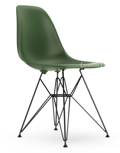 Eames Plastic Side Chair DSR, Forest, Ohne Polsterung, Ohne Polsterung, Standardhöhe - 43 cm, Beschichtet basic dark