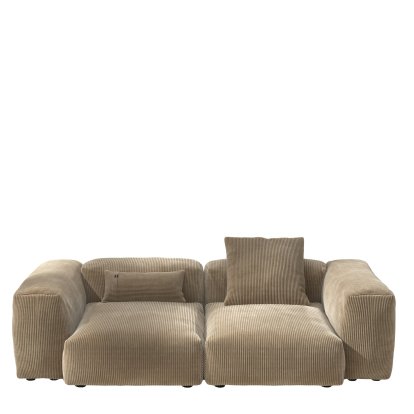 Vetsak Sofa Set 2, M, Cord velours - Sand, Mit Kissen
