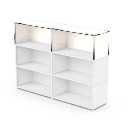 USM Haller Anbaupaket Vertikal 2, Reinweiß RAL 9010, 35 cm