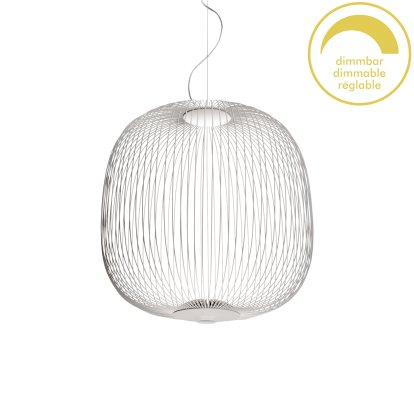 Spokes Pendelleuchte, Ø52 cm, Weiß, Dimmbar