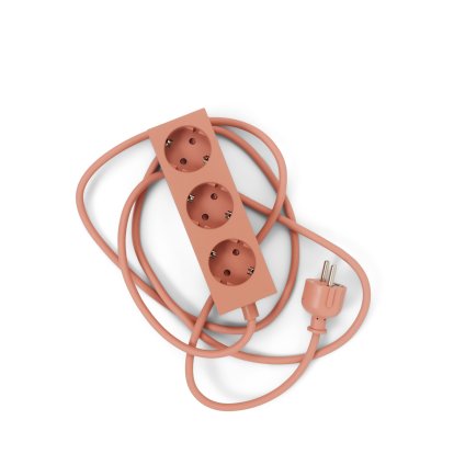 Power Bar / Power Beam Steckdosenleiste, 3 Steckdosen, Dusty rose, 2 m