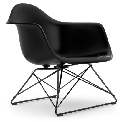 Eames Plastic Armchair LAR, Tiefschwarz, Ohne Polsterung, Beschichtet basic dark