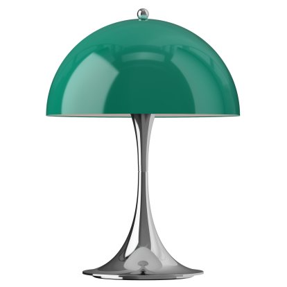 Panthella 250 Akkuleuchte, Chrom opal grün