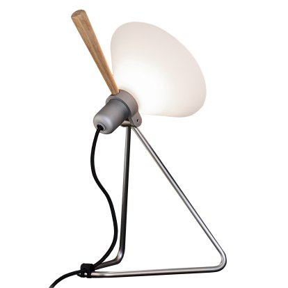 Model 356 Tischleuchte, Silver / light oak