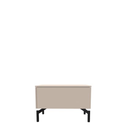Aventa Sideboard mit Schubkasten, 60 cm, 1 Höhenraster, Melamin kaschmirgrau, Metallfüße