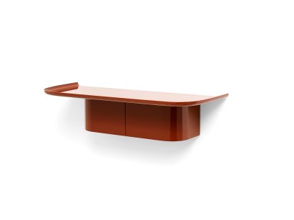 Korpus Wandregal, H 14 x B 60 x T 25 cm, Brick red