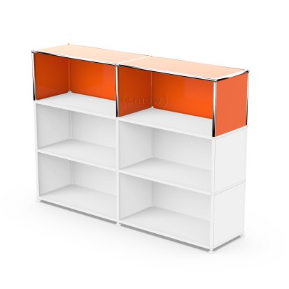 USM Haller Anbaupaket Vertikal 2, Reinorange RAL 2004, 35 cm