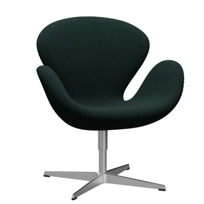 Swan Chair, Sonderhöhe 48 cm, Christianshavn, Christianshavn 1161 - Dunkelgrün