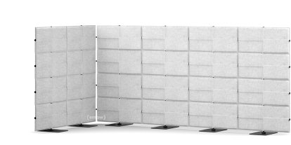 USM Privacy Panels Akustikecke, 3,00 m (4 Elemente), 1,44 m (4 Elemente), 1,50 m (2 Elemente), Hellgrau