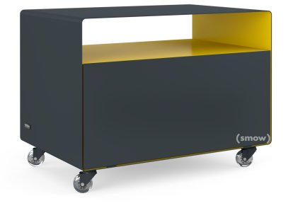 Rollwagen R 107, Zweifarbig, Anthrazitgrau (RAL 7016) - Verkehrsgelb (RAL 1023), Transparentrollen