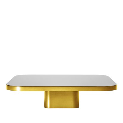 Bow Couchtisch, Messing natur, H 25 x B 100 x T 100