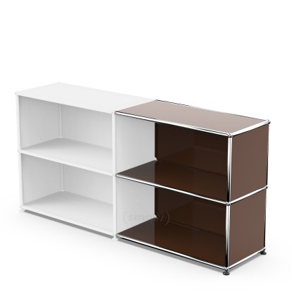 USM Haller Anbaupaket Horizontal 2, USM braun, 35 cm