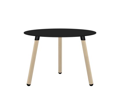 BCN Beistelltisch, Laminat schwarz, Buche, H 45 x ø 65 cm